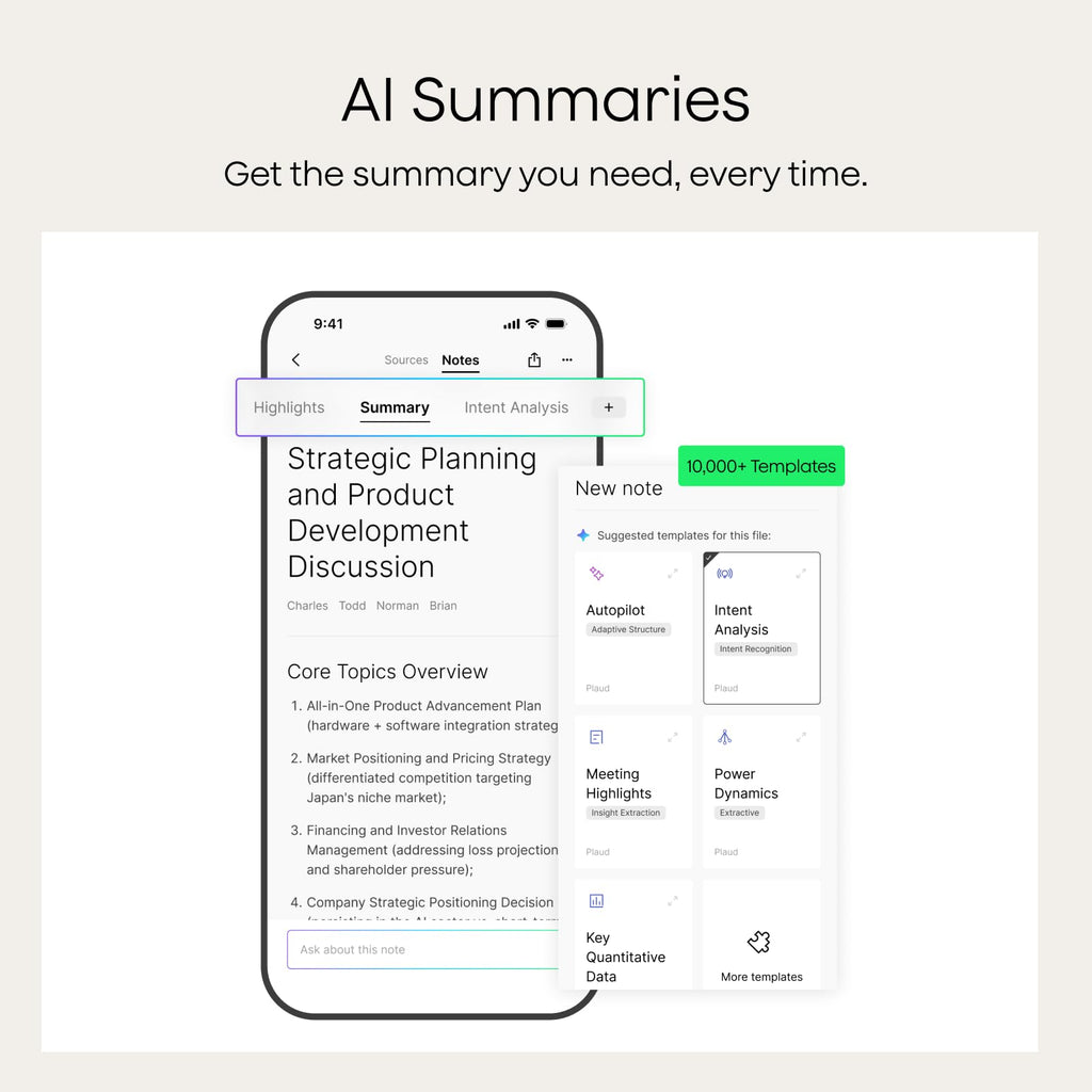Plaud NotePin S Wearable AI Voice Recorder, Transcribe & Summarize, Purple