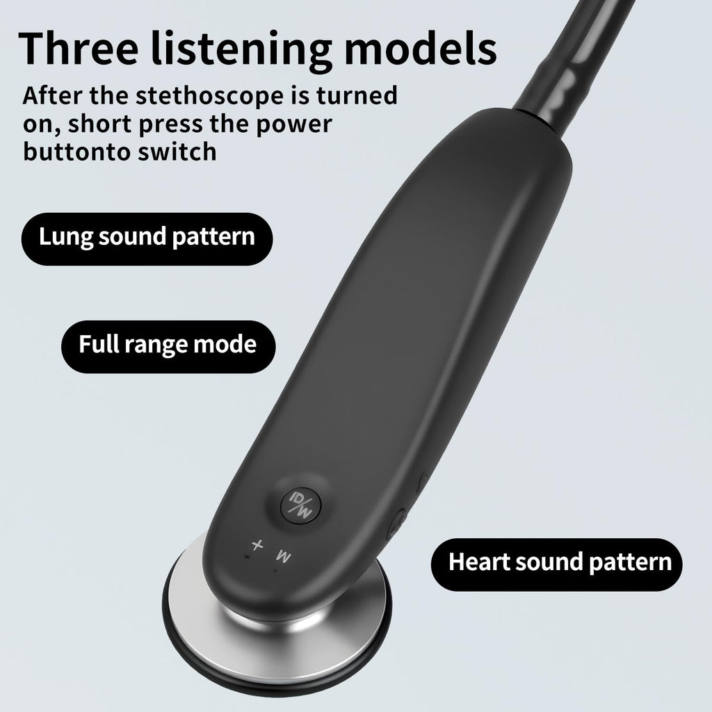 Digital Stethoscope with 24x Amplification Hi-Fi Heart/Lung Mode Amplified