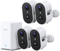 aosu 2K Battery Security Cameras Wireless Outdoor System, 4-Cam-Kit