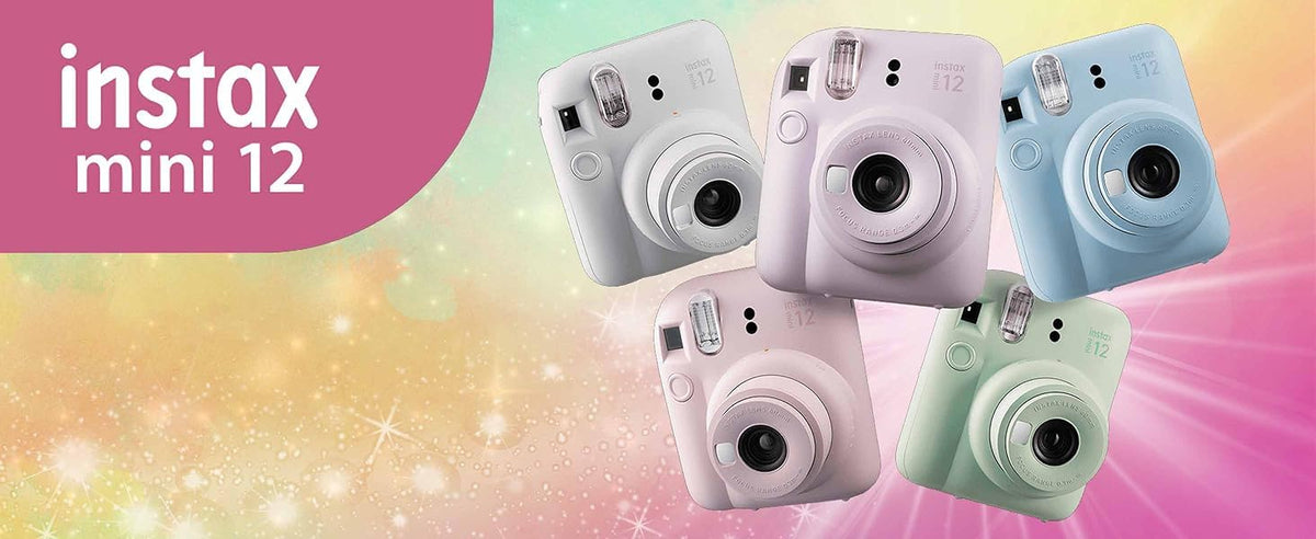 Fujifilm INSTAX MINI 12 Blue Bundle 2025 (2 Single Packs (20 Sheets), Lilac Purple)