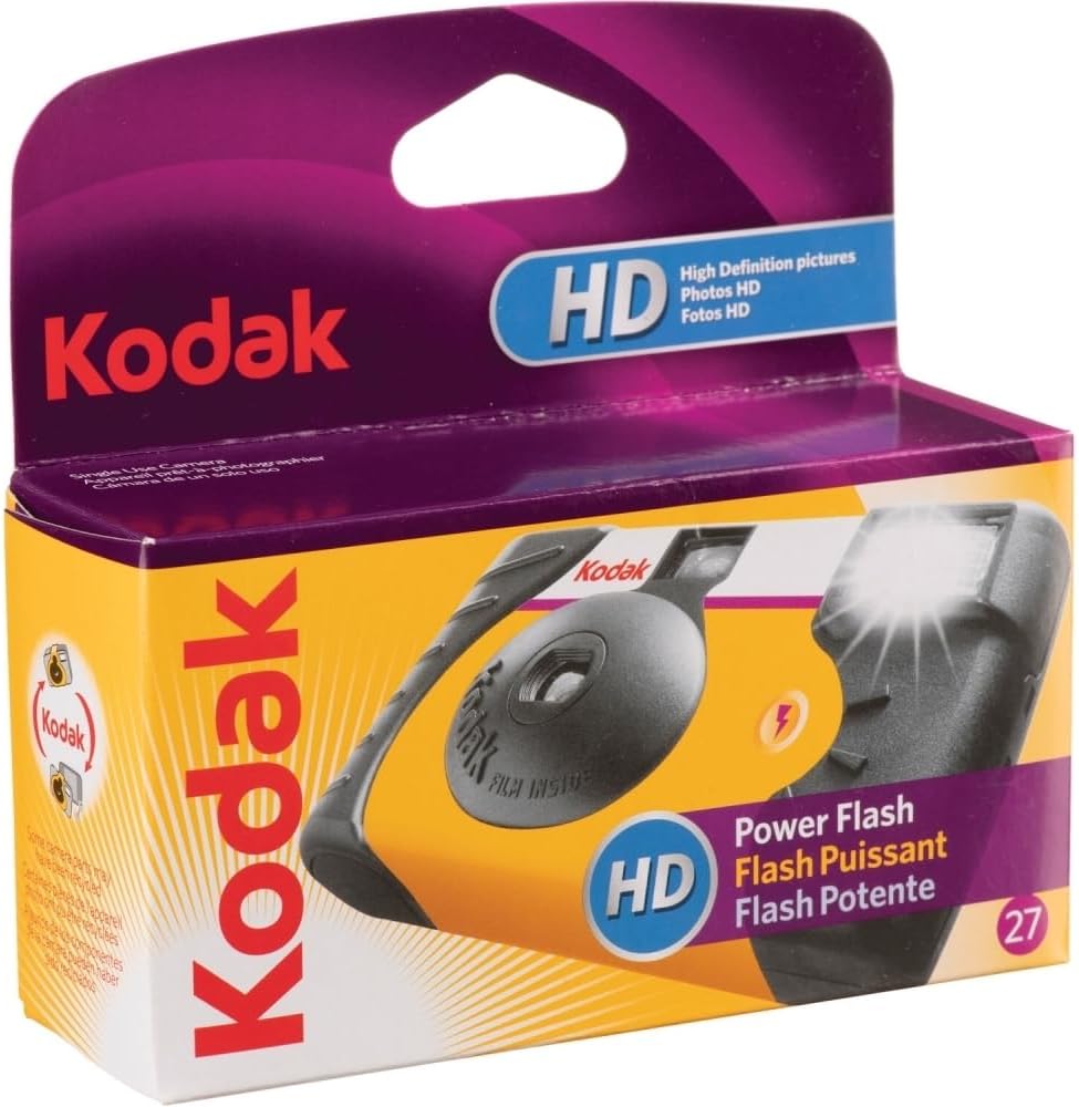Kodak Power Flash 35mm One-Time-Use Disposable Camera (ISO-800) (6 Pack)