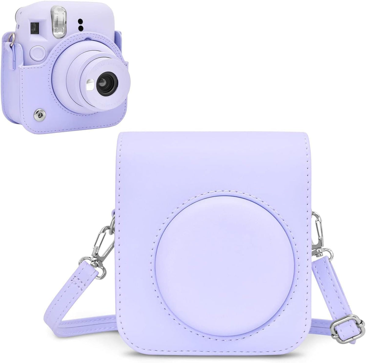 FUJIFILM INSTAX Mini 12 Instant Film Camera | Pastel Blue Bundled with Instax Accessory Bundle + Cleaning Cloth (8 Items)