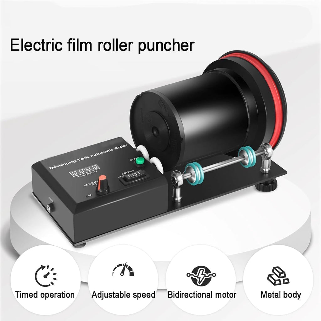 Electric Film Processor Machine,Universal Automatic Darkroom Film Processor Machine,with1-30min Timer & 4 Preset Programs