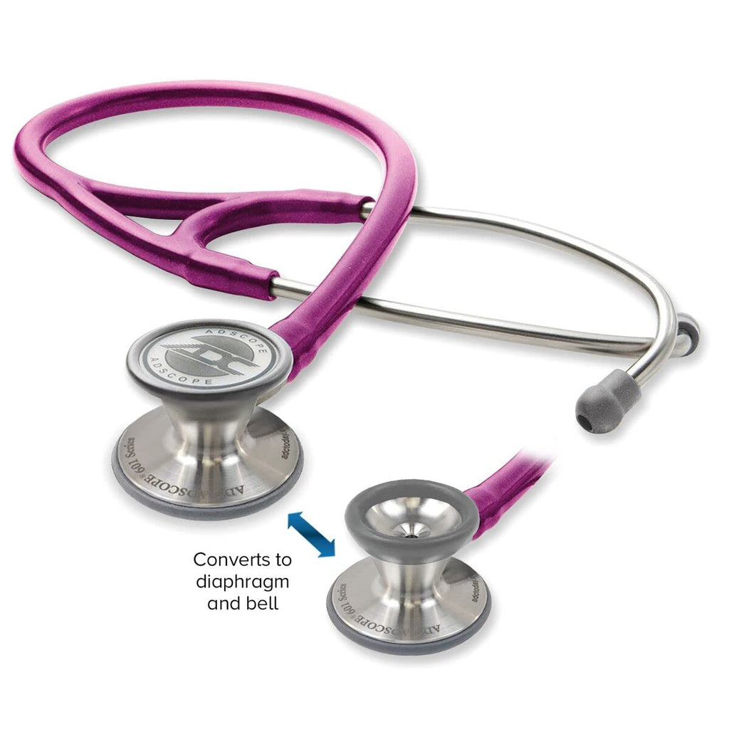 ADC Adscope 601 Convertible Cardiology Stethoscope, AFD Tunable Technology
