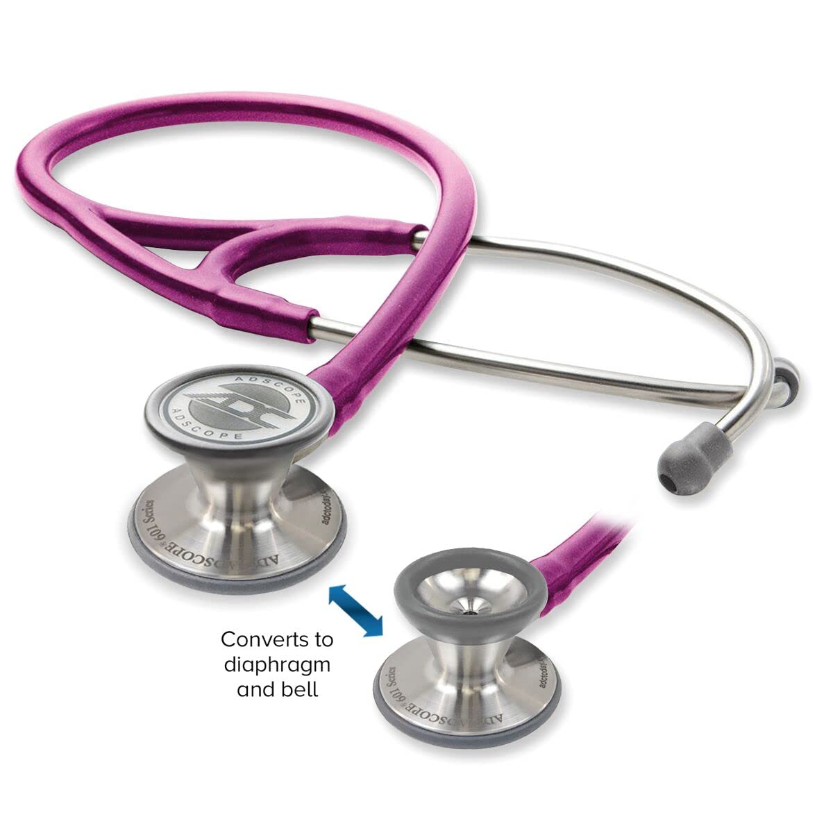 ADC Adscope 601 Convertible Cardiology Stethoscope, AFD Tunable Technology
