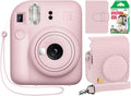 Fujifilm Instax Mini 12 Instant Camera Blossom Pink + Minimate Custom Designed Case + Fuji Instax Film 10 Sheets & Photo Album