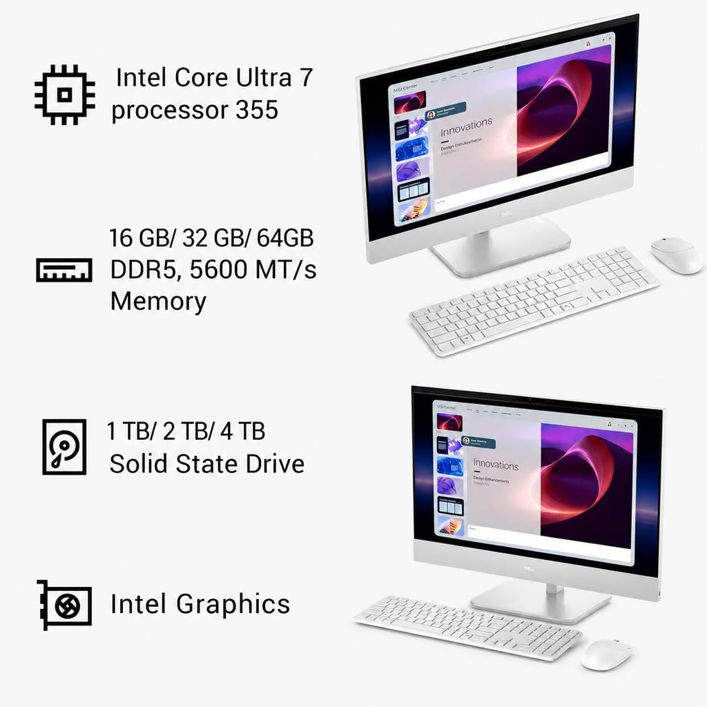 Dell 24 All-in-One Touchscreen Desktop Computer, 16GB DDR5 RAM, 1TB SSD