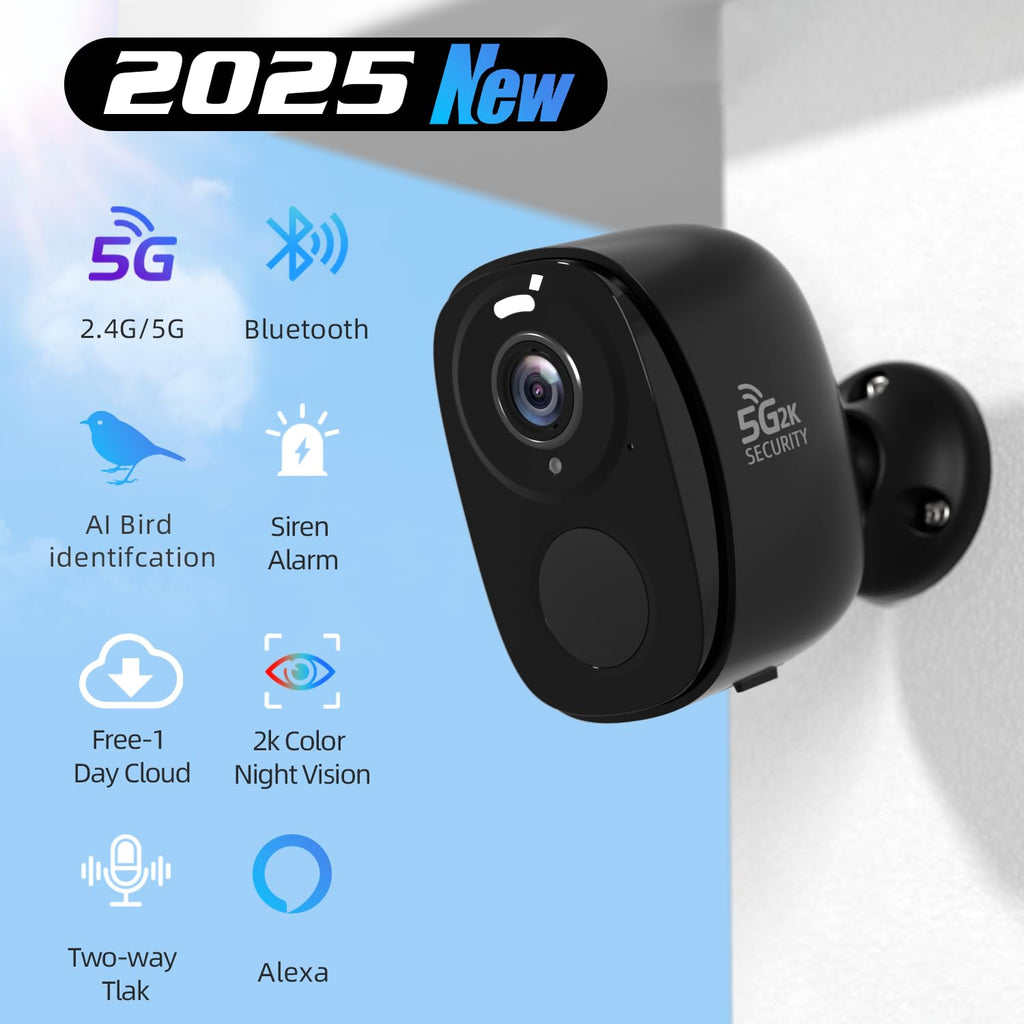 Rraycom 5G/2.4G Security Cameras Wireless Outdoor,4Pack Cameras System