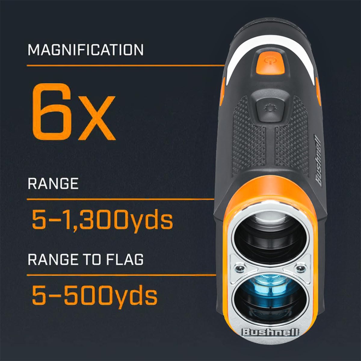 Bushnell Golf Tour V6 Shift Laser Rangefinder Patriot Pack | Slope Compensation, PinSeeker, Magnetic Mount, 6X Magnification, 1300 Yard Range, 3D Flyovers in App, Signature Series Golf Towel