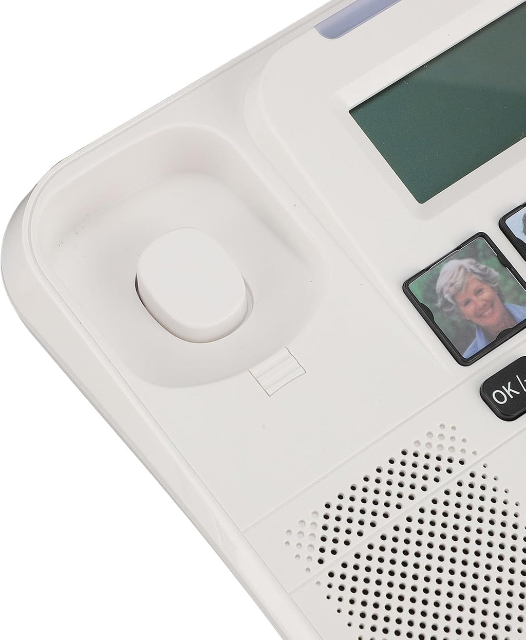 Luocute Cordless and Cordless Phone, Expandable System with Answering Machine and Call Blocking, 2in Screen Big Buttons for Home Use, Bilingual Caller ID and 90dB Loud Ringer (White)