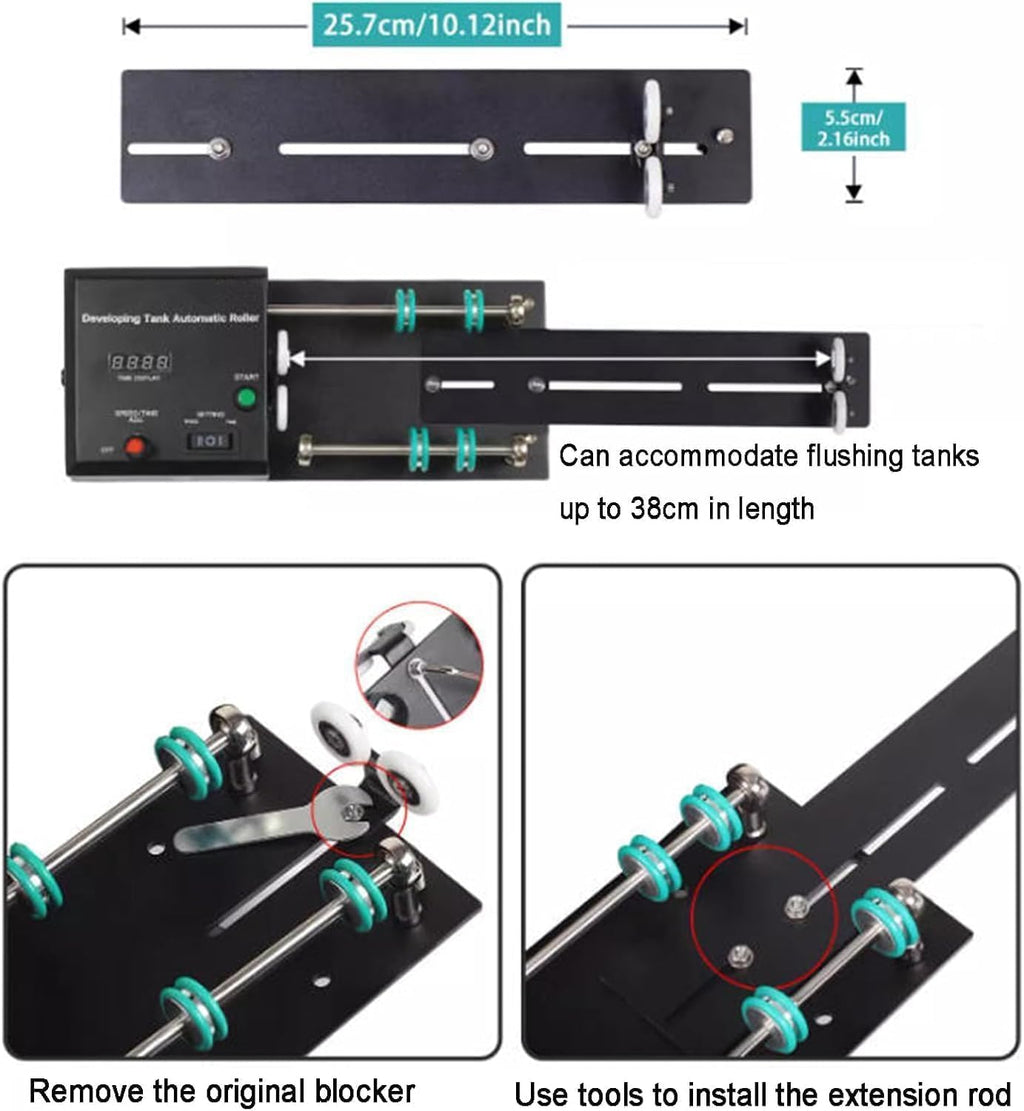 Electric Film Processor Machine,Universal Automatic Darkroom Film Processor Machine,with1-30min Timer & 4 Preset Programs
