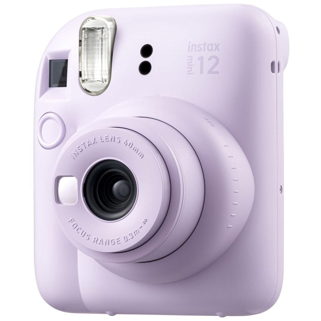 FUJIFILM INSTAX Mini 12 Instant Film Camera | Pastel Blue Bundled with Instax Accessory Bundle + Cleaning Cloth (8 Items)