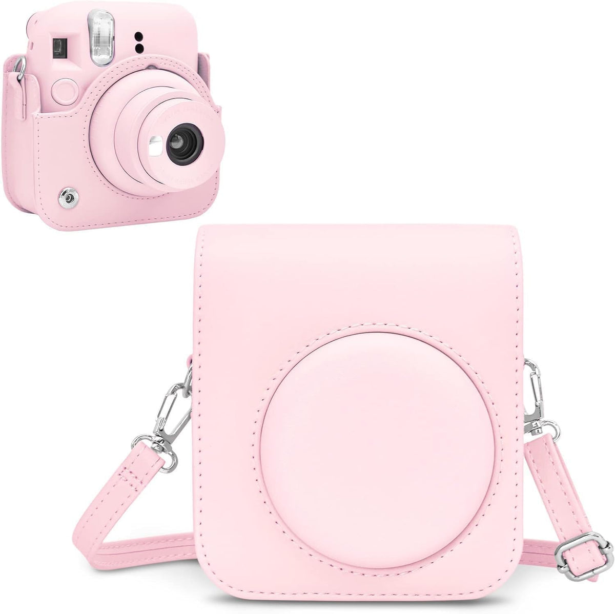 FUJIFILM INSTAX Mini 12 Instant Film Camera | Pastel Blue Bundled with Instax Accessory Bundle + Cleaning Cloth (8 Items)