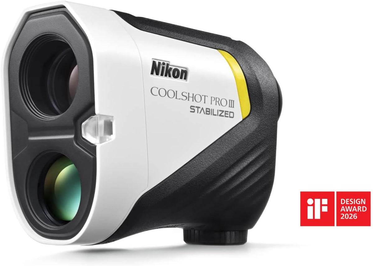 NIKON COOLSHOT PROIII STABILIZED Golf Laser Rangefinder | Waterproof 6X Monocular Optics with Hyper Read, Slope Compensation & Dual Locked ON Quake | Golf & Actual Distance Modes