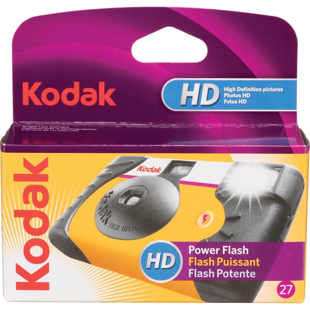Kodak Power Flash 35mm One-Time-Use Disposable Camera (ISO-800) (6 Pack)