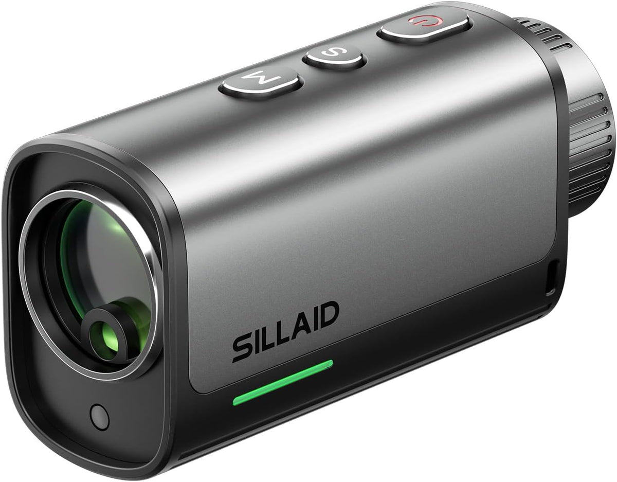 Golf Rangefinder with Slope, 23mm Large Objective Lens Laser Rangefinder, 0.02s Fast Measurement, 7X Magnification, USB-C Rechargeable Golf Range Finders for Golf & Tournament Legal