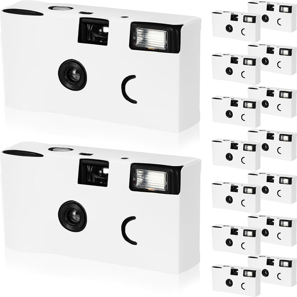 Kanayu 14 Packs Disposable Cameras Bulk, 35mm ISO 400 Film Flash White