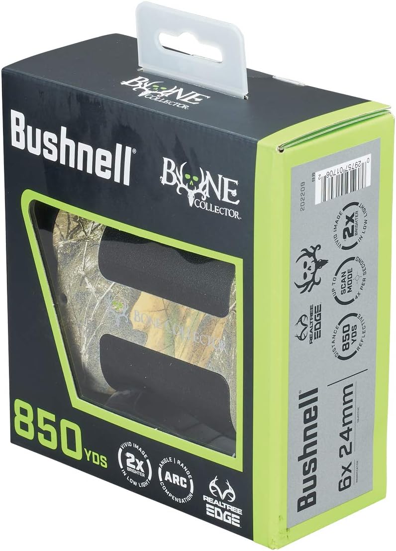 Bushnell BoneCollector 850 Laser Rangefinder, Hunting Laser Range Finder in Realtree Edge