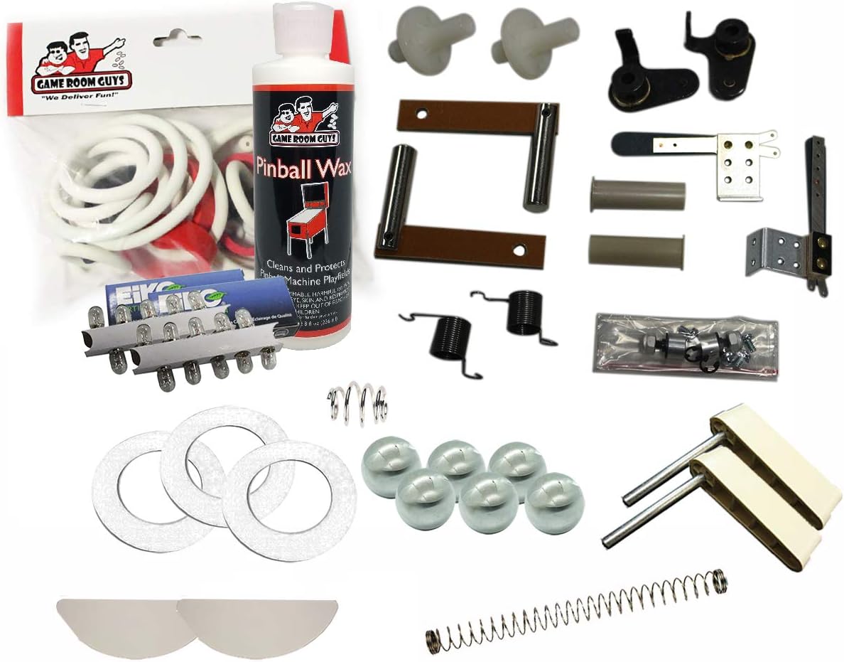 Game Room Guys White Premium Maintenance Kit Compatible with 1994 Data East Guns N Roses Pinball Machine