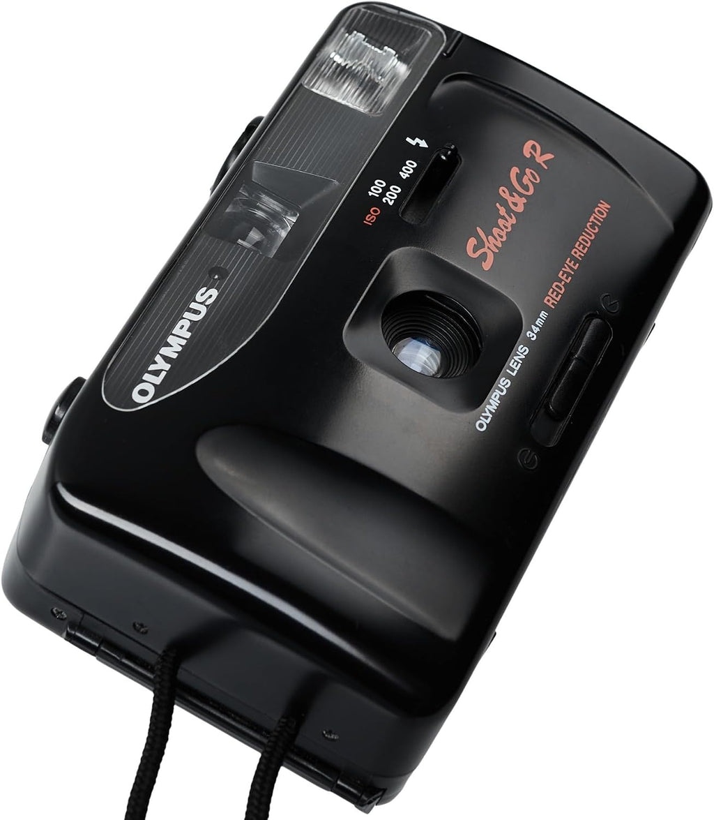 Olympus Shoot & Go 35mm Point & Shoot Film Camera with Built-In Flash â Compact Auto Focus Vintage Camera (Renewed)