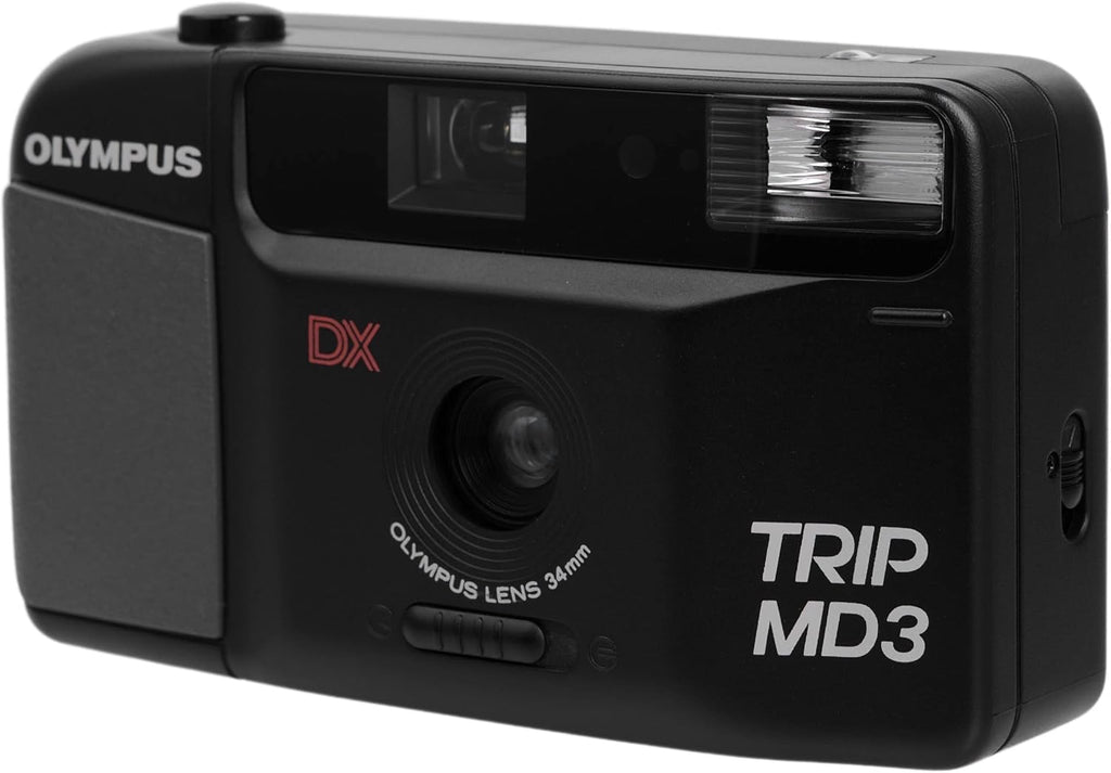 Olympus Trip MD3 35mm Point & Shoot Film Camera â Auto Flash, Fixed Focus Lens, Compact Vintage Camera (Renewed)