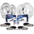 Axle Front Detroit 11.06" 2011 2017 2007 2008 Slotted Pads - 2014 Rotors Rear for Ceramic Brake 2012 2016 2006-2018 11.65" Brakes Toyota Drilled Rav4 2015 2010 Disc & and 2009 Kit 2013 Replacement