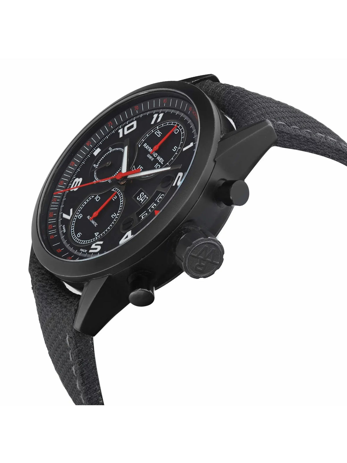 Steel Men's Raymond 7730-BK-05207 Dial Black Watch Freelancer Weil Automatic