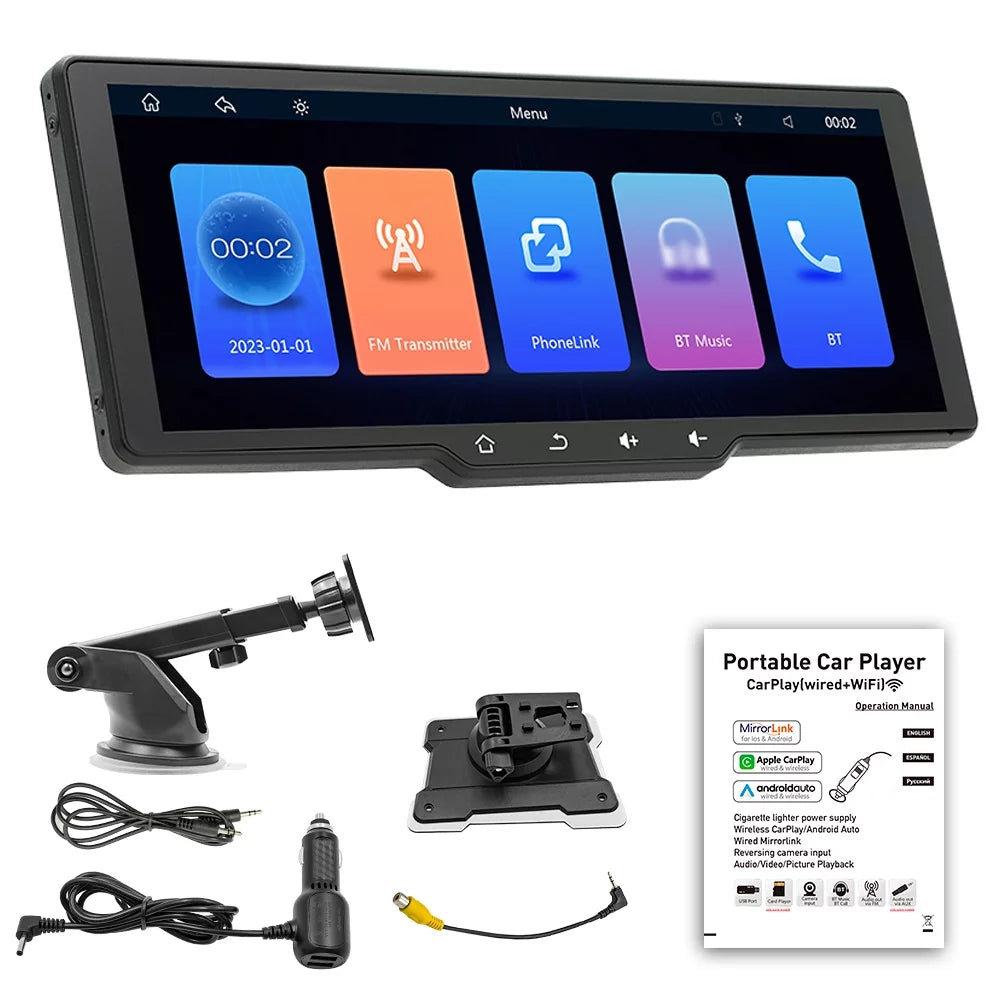 Camcorder, Car Rearview Auto Andoer Car Wireless Player MultiMedia and Camera with movable CarPlay, Camera