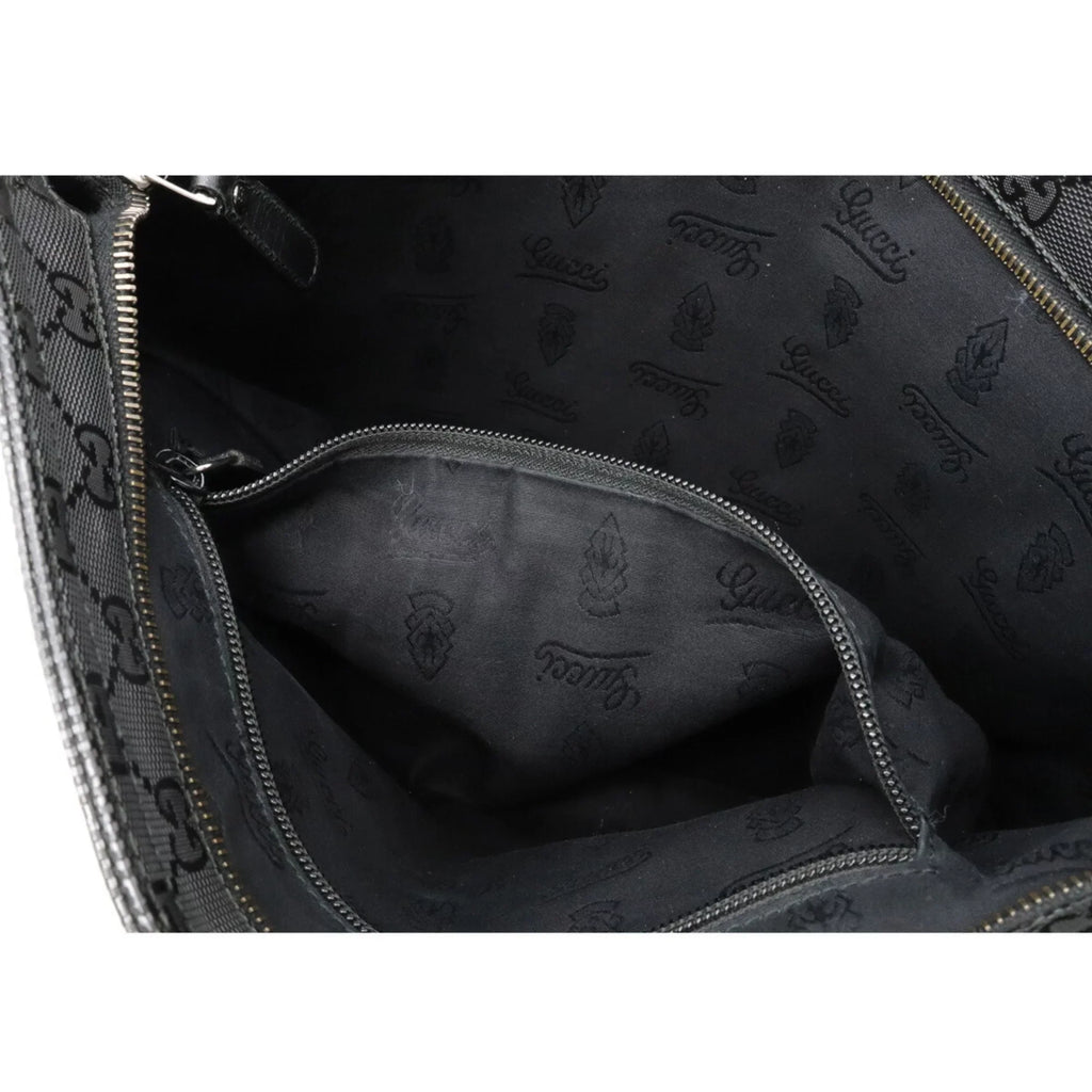 Pre-Owned GG GUCCI Imprime 201446 Leather Shoulder Gucci Bag Crossbody Black (Good)