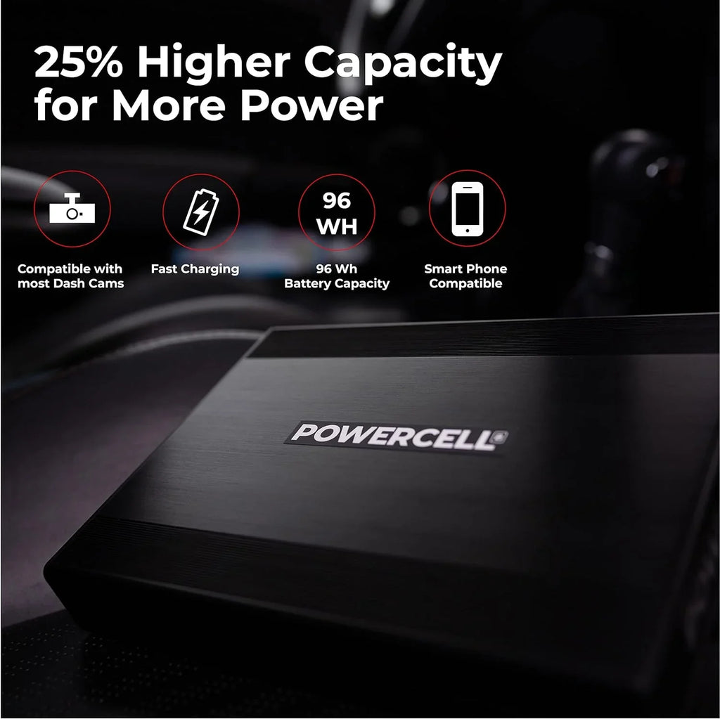 Cam BlackVue 96Wh, 7,500 Bluetooth Dash Dashcams Thinkware with mAh, | Pack and | BlackboxMyCar PowerCell 8 Compatible Battery