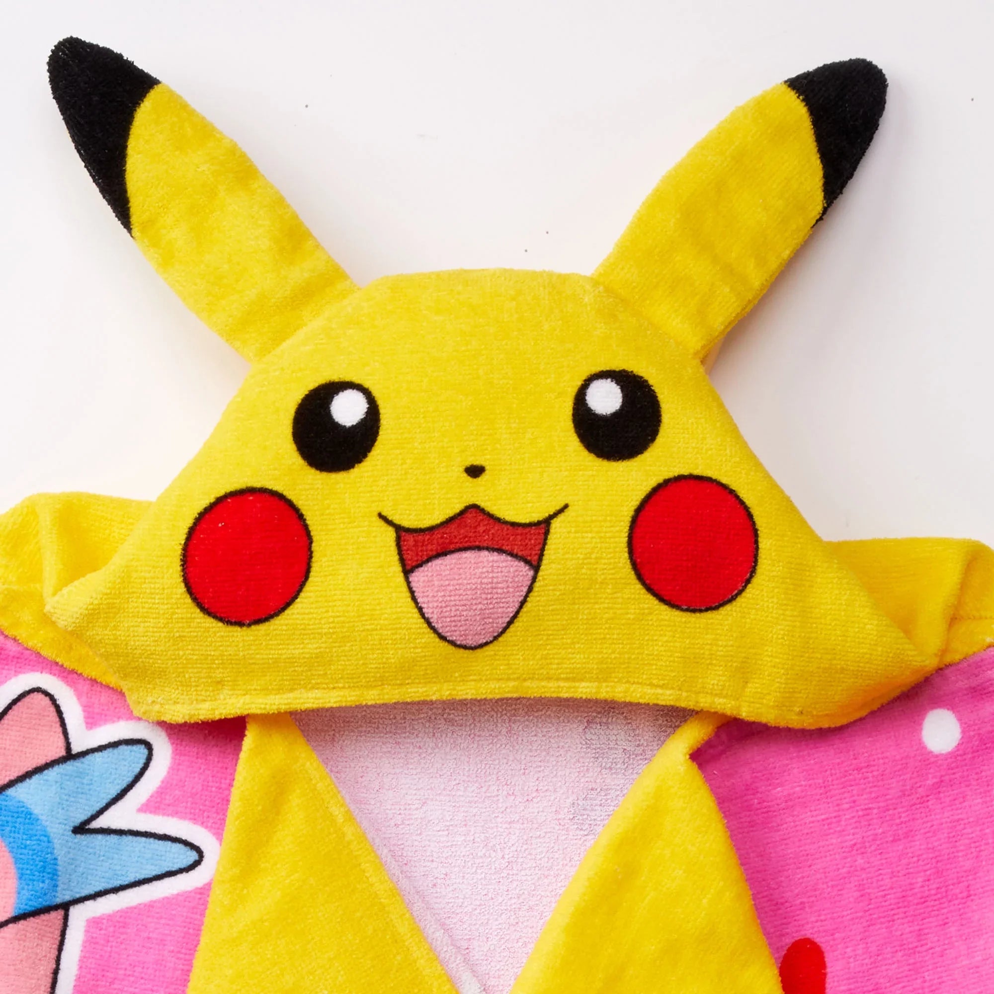 Towel, Pink Hooded Kids Cotton Pikachu Pokemon