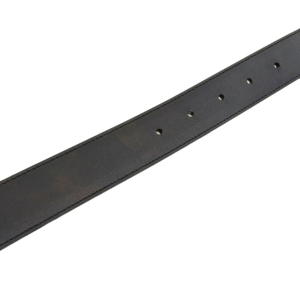 Waist L5000405 CARTIER Cartier Birthday Black (Good) Leather Pre-Owned Belt Happy