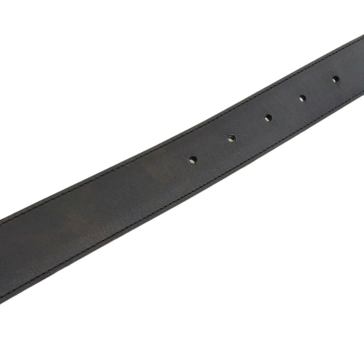 Waist L5000405 CARTIER Cartier Birthday Black (Good) Leather Pre-Owned Belt Happy