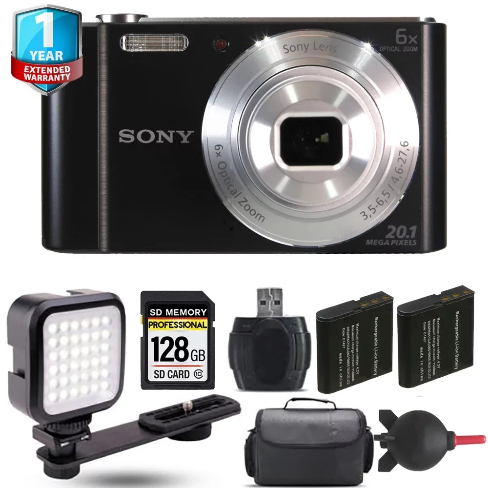 Cyber-shot 1 128GB Extra + Kit Camera Sony DSC-W810 Yr Warranty - + Digital Battery
