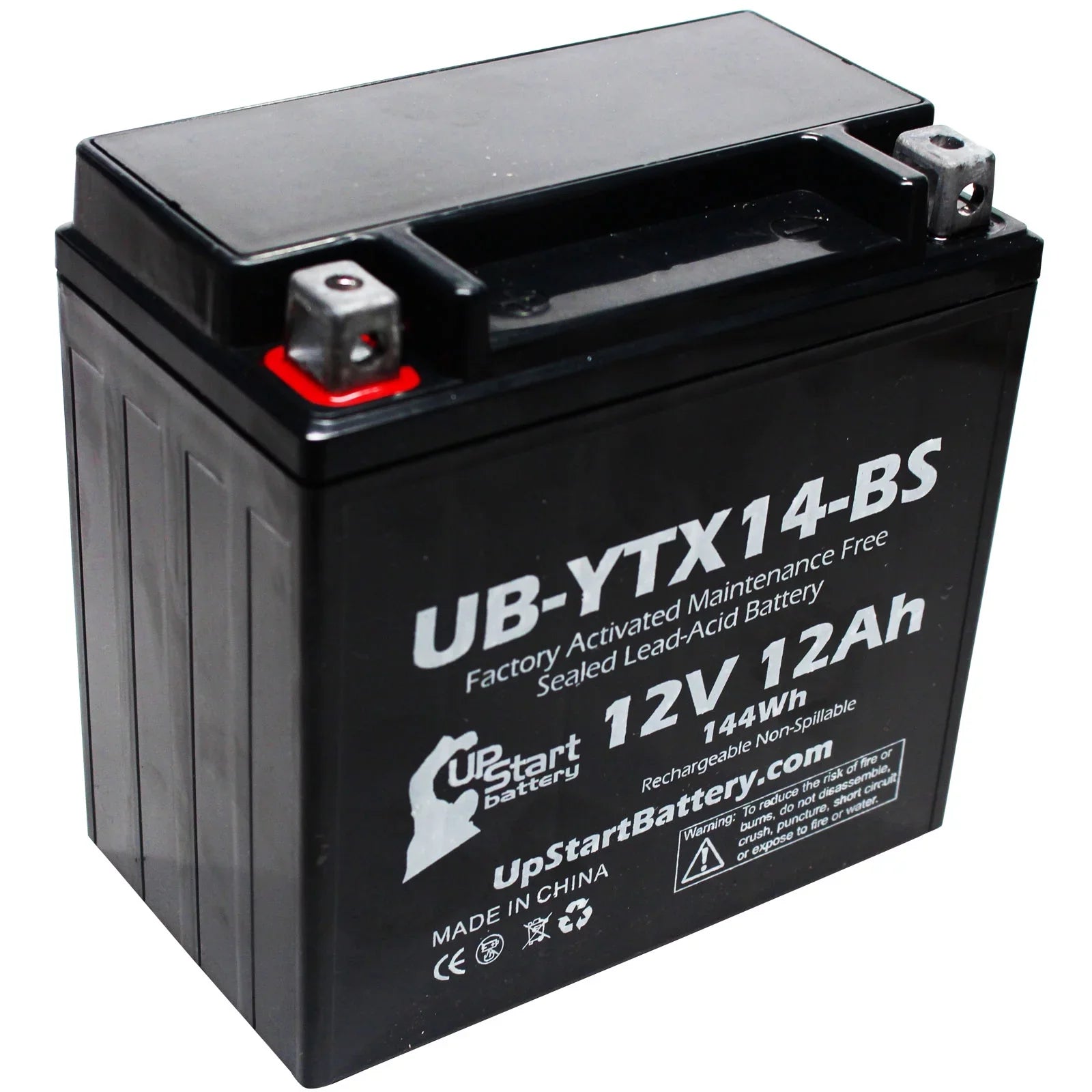 Battery 2011 - GS Factory 3-Pack F800ST, Maintenance 800 UB-YTX14-BS BMW Free, for Motorcycle 12V, Battery UpStart Activated, CC 12AH, Replacement