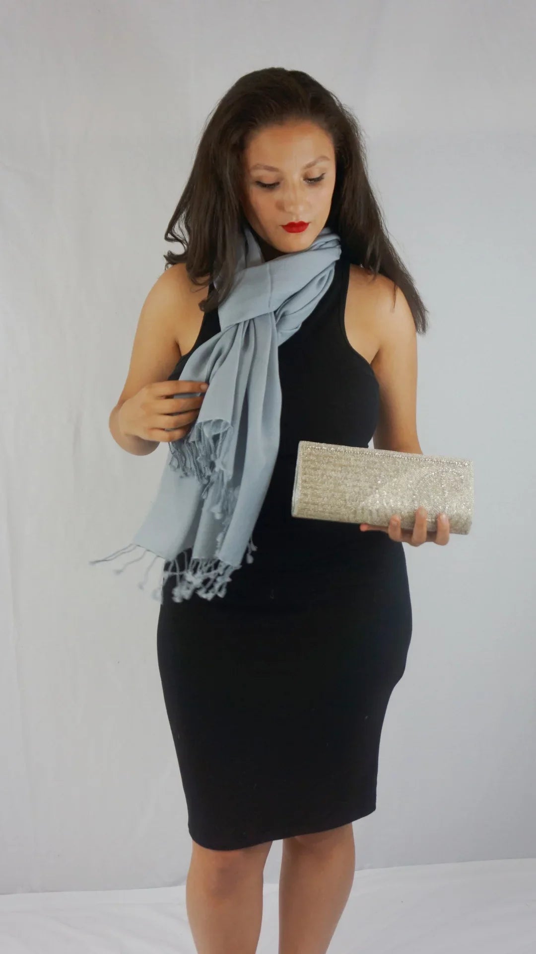 Grey) Shawl/Cashmere/Cashmere Scarf/Scarves/Shawl/Shawls/Stole/Wrap/Pashmina (Silver Scarf/Pashmina Scarf/Wool/Silk