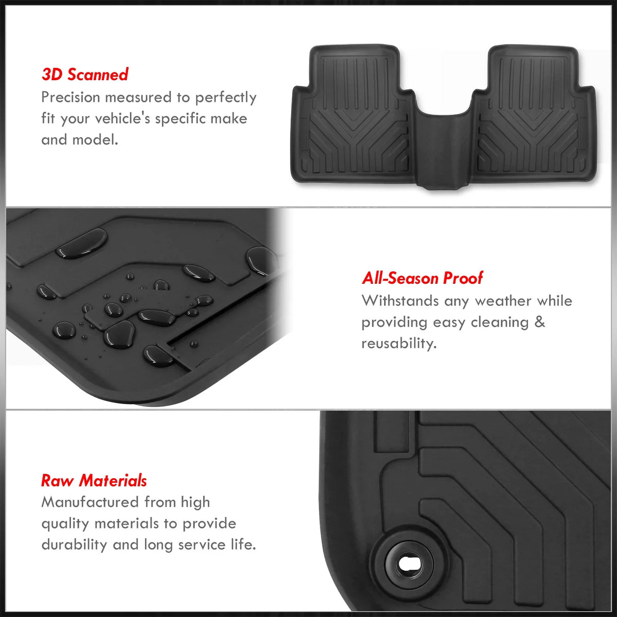 20 2017 17 2018 Season AJP Floor Liner 18 RW 3-Piece For 2019 Guard CRV RT Front 2020 SUV Honda TPE All CR-V Weather Rear Mats 21 22 2021 Proof Rubber Distributors 2022 Compatible/Replacement 19 Set