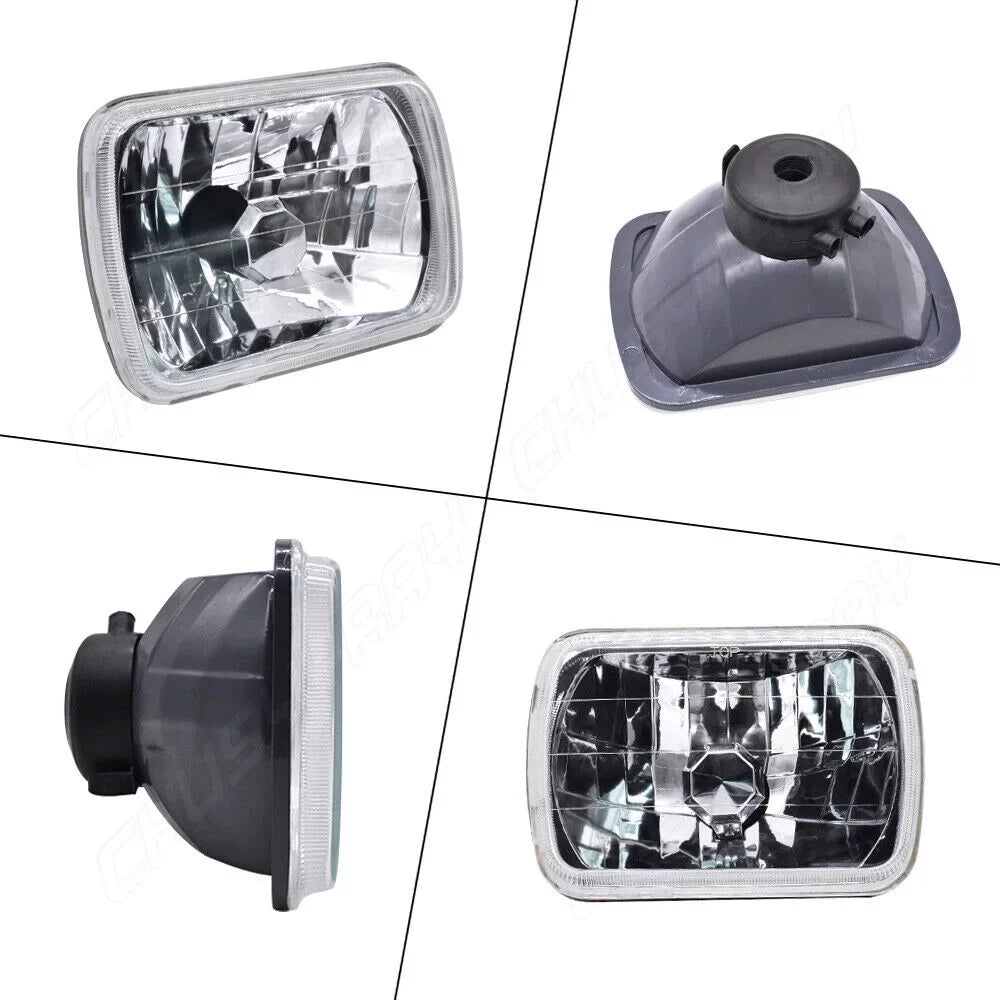 LED Beam For XJ 5X7 Wrangler Jeep Hi-Lo 7x6 Rectangle YJ Cherokee Headlights