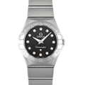 Constellation Diamond SS Dial (Good) Pre-Owned 123.10.24.60.51.001 OMEGA Omega Quartz Women's Black 12P Index Watch