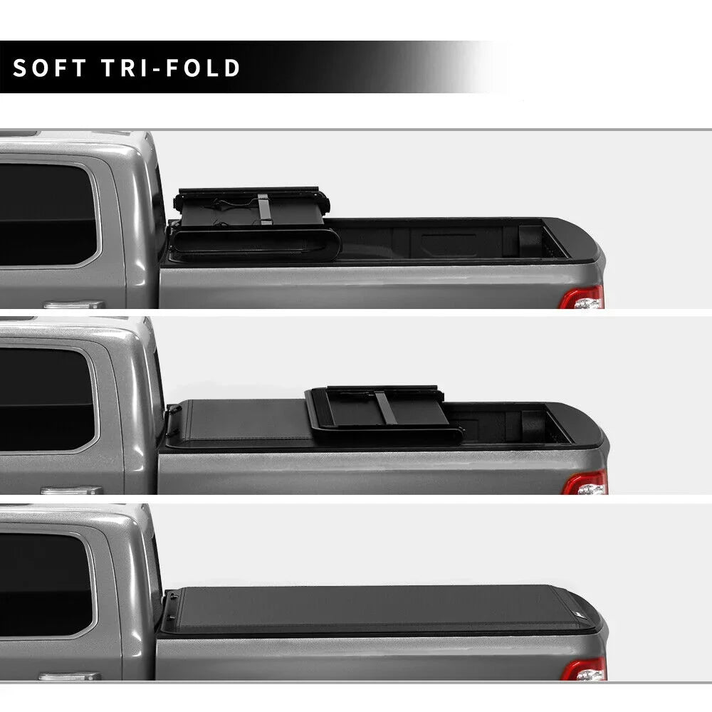 Tri-Fold Compatible Cover 5.7 with Dodge 1500 Bed Bed Tonneau 2019-2023 Soft ft Truck Ram Ledkingdomus