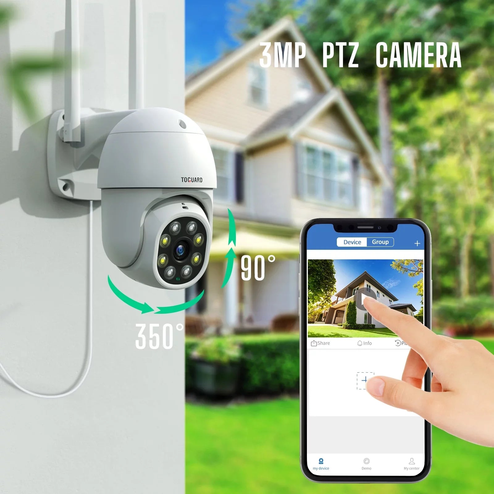 Camera Toguard Security Connector CCTV Drive, System Outdoor Camera WiFi Wireless 1TB Hard with HDMI Dome 2X3MP