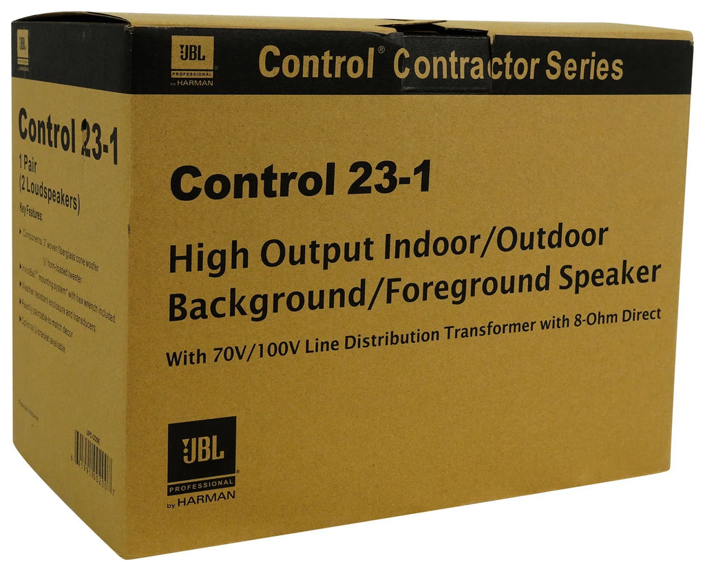 23-1 Control 3" Speakers Wall Indoor/Outdoor Black (6) Amp Commercial 70v JBL +