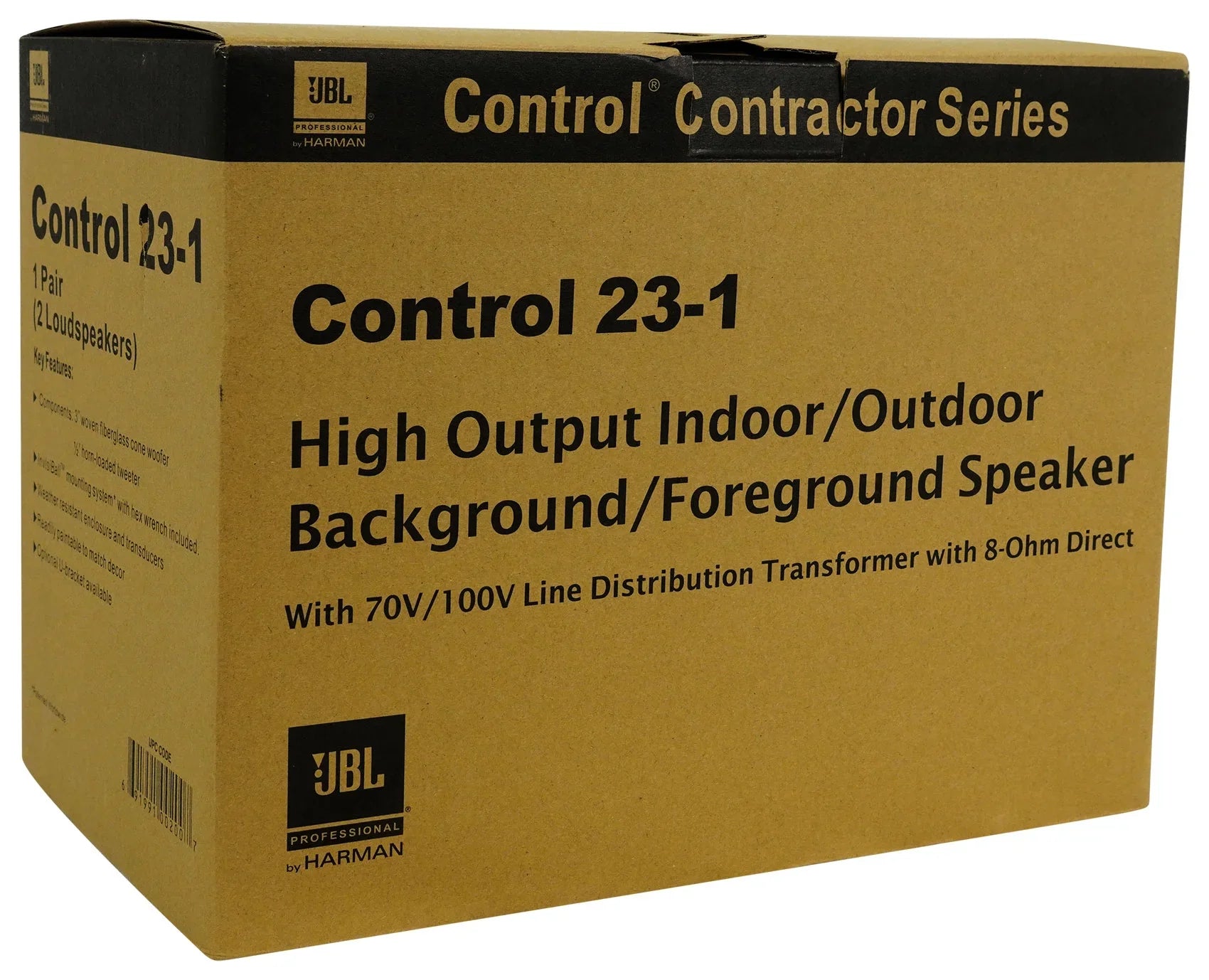 23-1 Control 3" Speakers Wall Indoor/Outdoor Black (6) Amp Commercial 70v JBL +