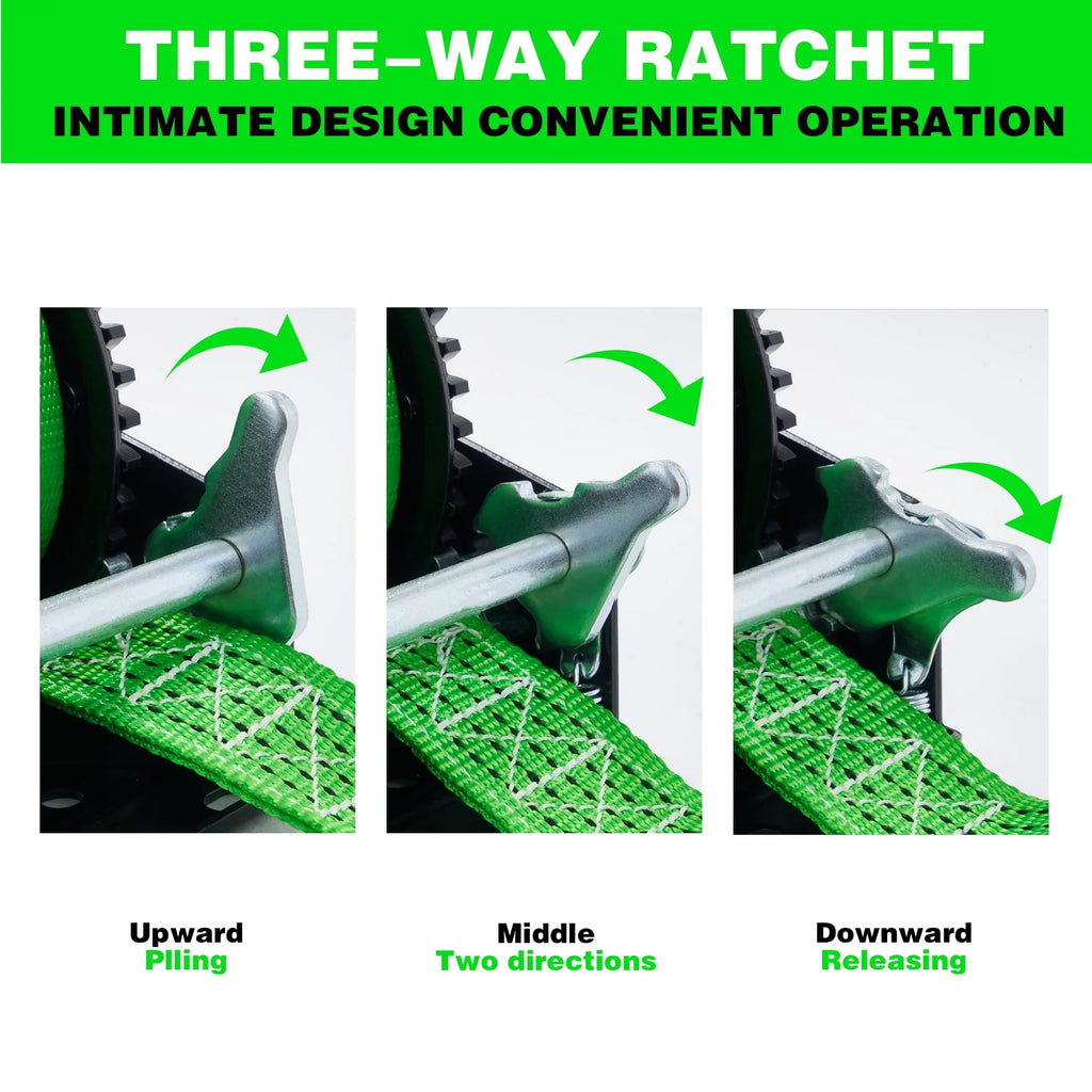OPENROAD Duty Includes 4:1 Strap, Boat, Ratchet Truck, Trailer, Gear Hand Ski Screws with for Trailer 2-Way 26FT 1600LB Winch Jet Installation RV, Boat Ideal Winch - - - ATV & Green and Heavy