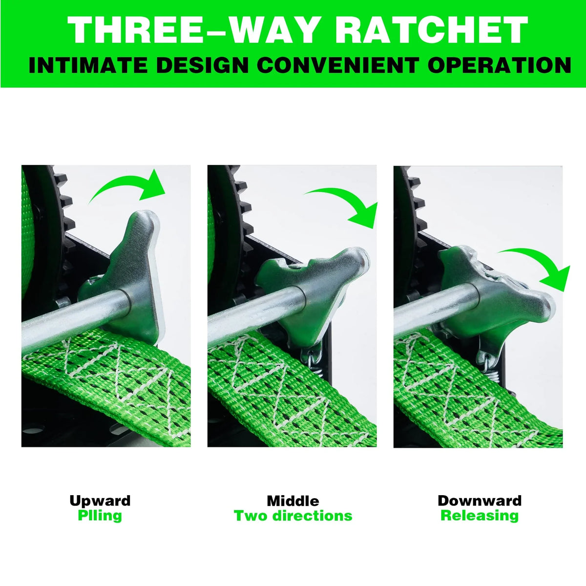 OPENROAD Duty Includes 4:1 Strap, Boat, Ratchet Truck, Trailer, Gear Hand Ski Screws with for Trailer 2-Way 26FT 1600LB Winch Jet Installation RV, Boat Ideal Winch - - - ATV & Green and Heavy