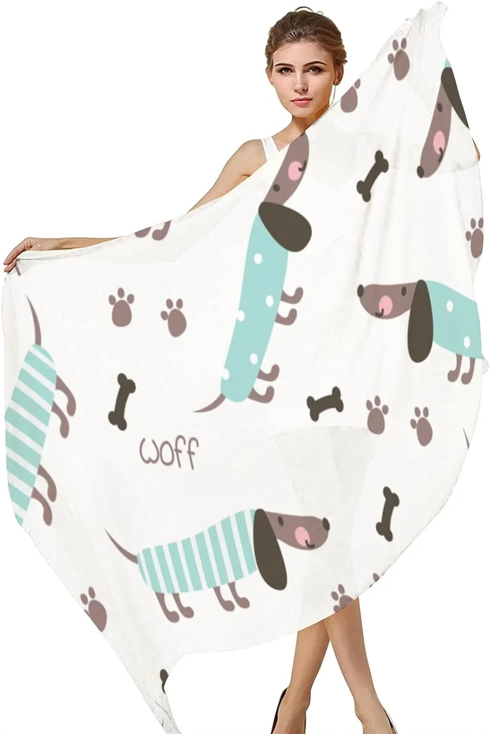 Scarves Lightweight Girls Long And Scarf Dachshunds Hyjoy for Shawl Silk Wrap Women Neck Bones