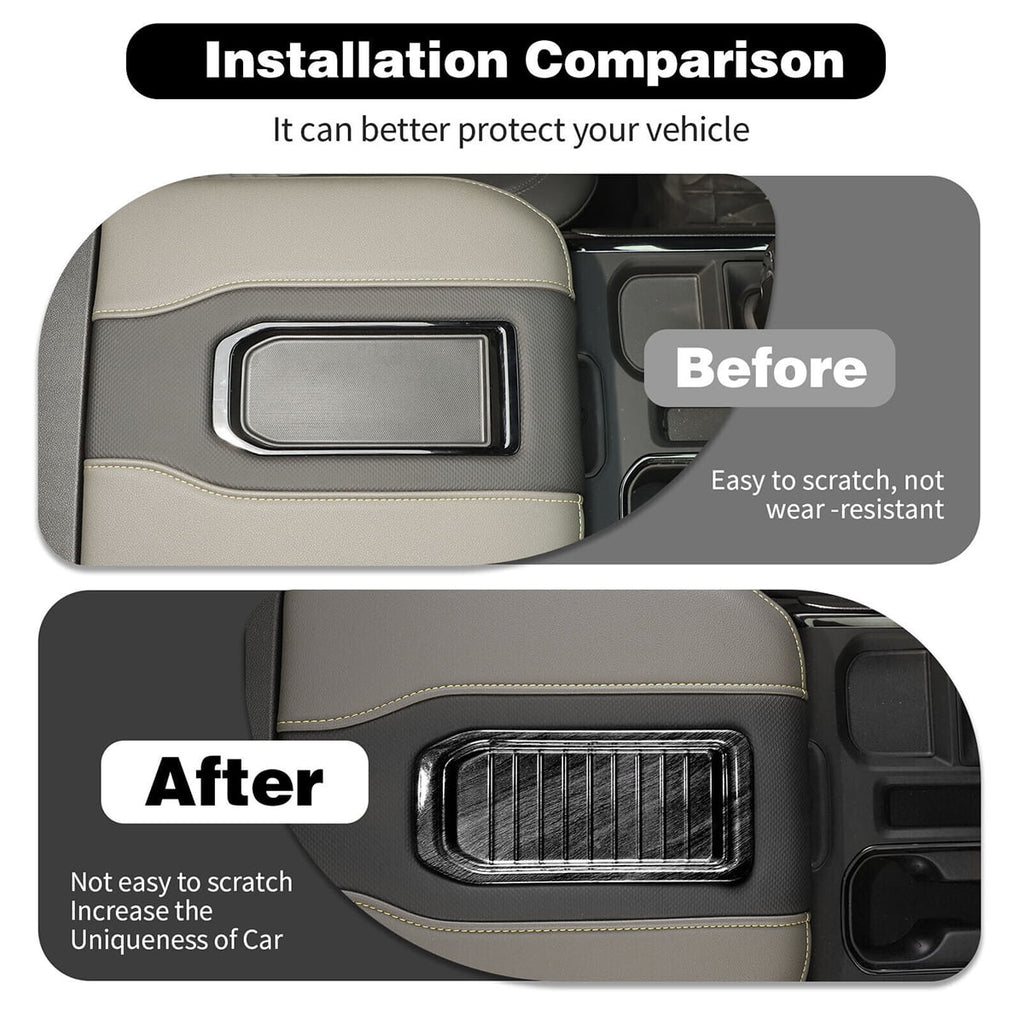 Cover Chevy Suburban Fit Black SIERRA Wood Box Storage Silverado Center Trim Grain Tahoe 2021 2019 For 2020 2022 Armrest