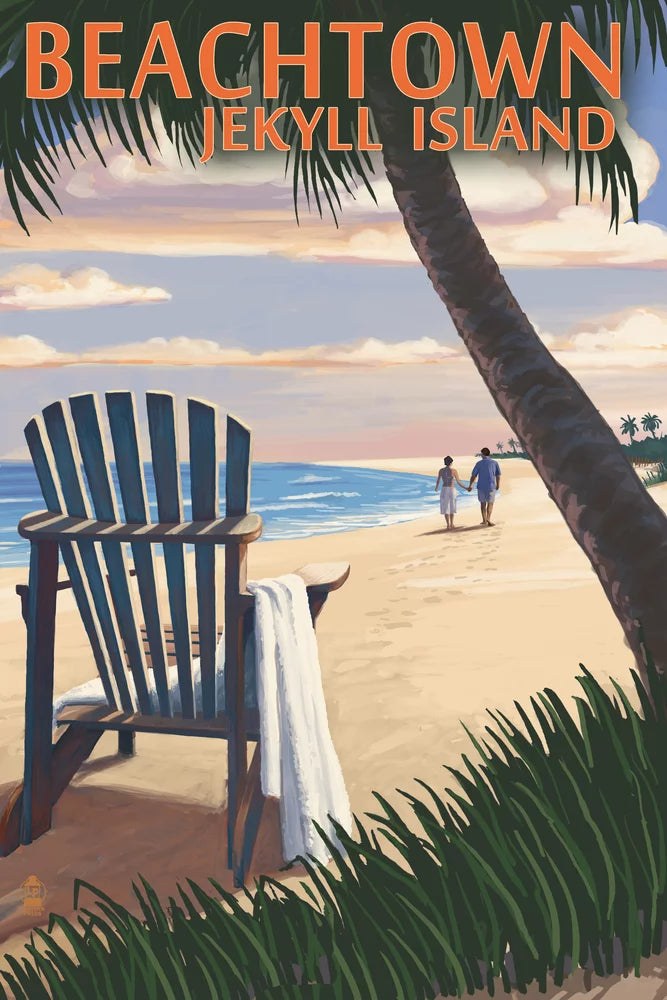 Jekyll Adults and in Family, Island, 500 Adirondack Made on inches, USA) for Beachtown, Premium Jigsaw the Chair Georgia, Beach Piece (19x27 Puzzle