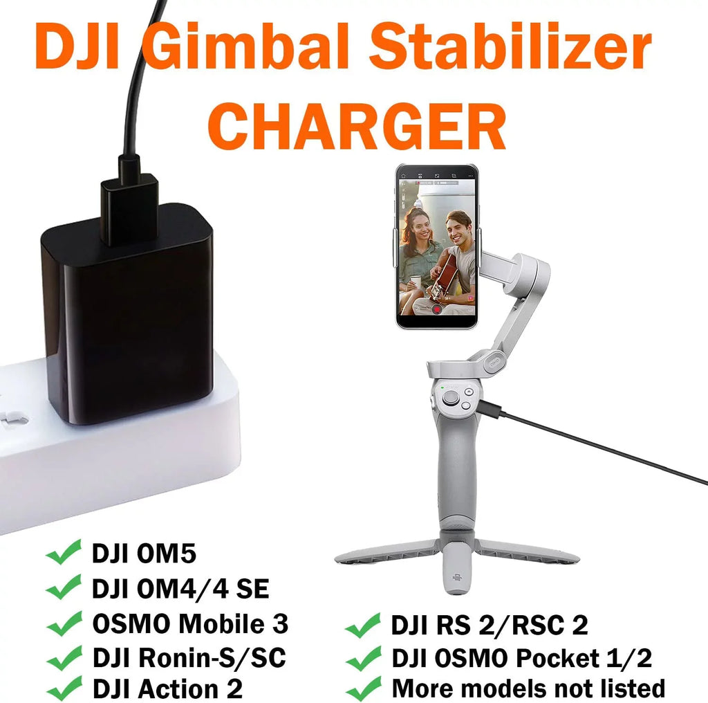 for Gimbal C 5FT Stabilizer Charger USB Cable Mobile OM4 Adapter OM5, 3, RS OM4, Ronin-S, DJI 5, Ronin-SC, OM3,OSMO SE,