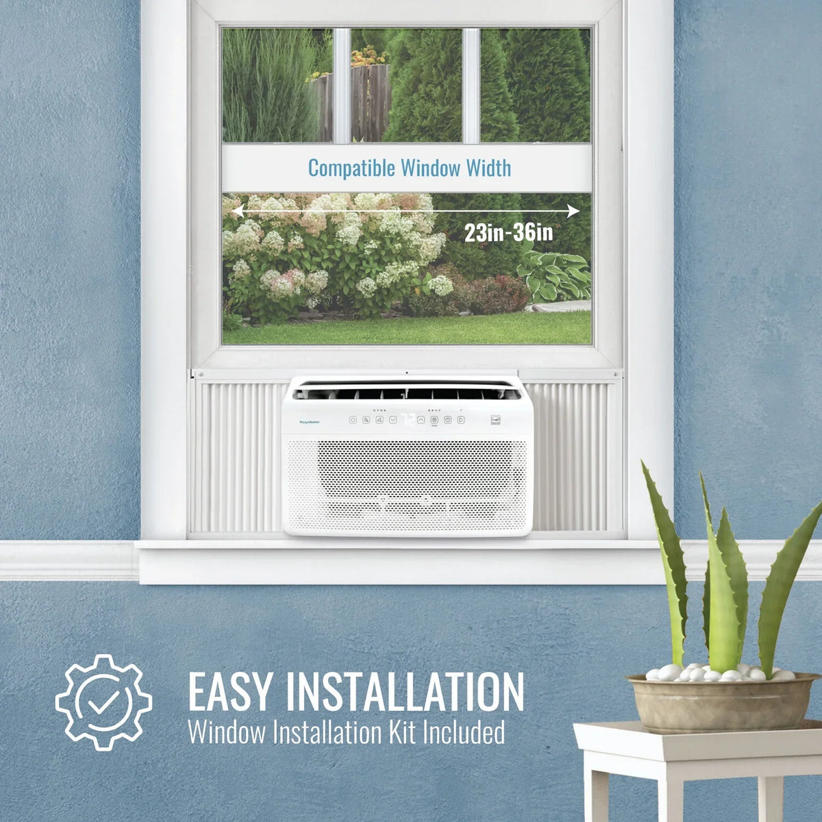 oxygen 8,000 Keystone with BTU Remote Inverter Mounted Window Conditioner Control